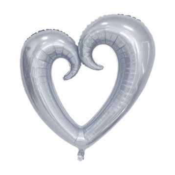 Pazarız Gümüş Kalp Balon