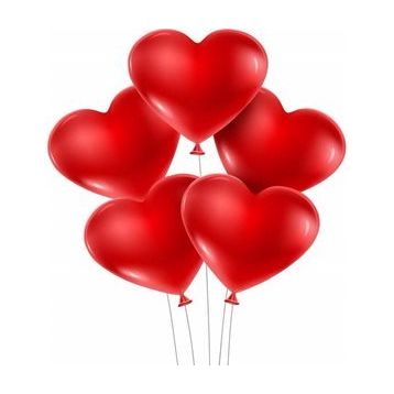 Pazarız Kırmızı Kalp 20 Adet Balon