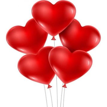 Pazarız Kırmızı Kalp 20 Adet Balon