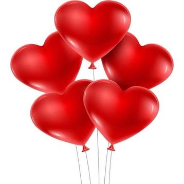 Pazarız Kırmızı Kalp 20 Adet Balon
