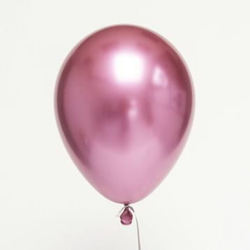 Pazarız Krom Pembe 6 Adet Metalik Balon