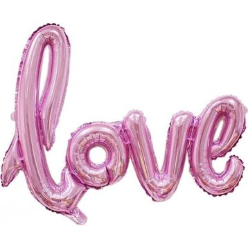 Pazarız Love İmza Şeker Pembe Folyo Balon