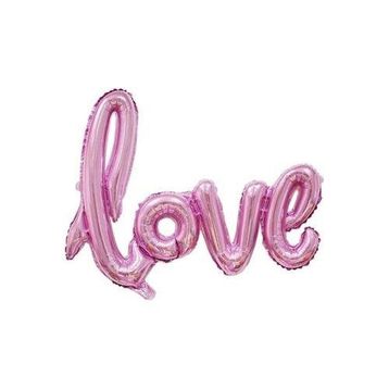 Pazarız Love İmza Şeker Pembe Folyo Balon