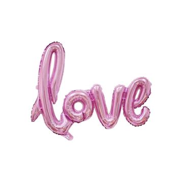 Pazarız Love İmza Şeker Pembe Folyo Balon