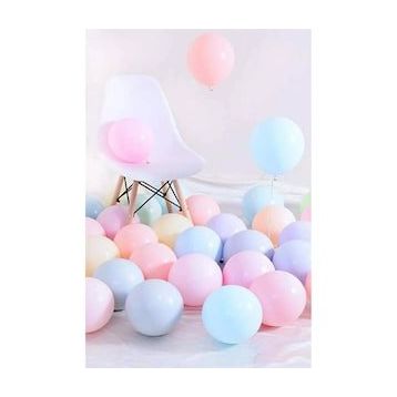 Pazarız Makaron Pastel Karışık Renk 50'li Balon