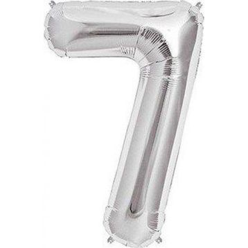 Pazarız Parti 7 Rakamı Gümüş Folyo 102 cm Balon