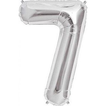 Pazarız Parti 7 Rakamı Gümüş Folyo 102 cm Balon