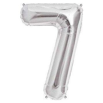 Pazarız Parti 7 Rakamı Gümüş Folyo 102 cm Balon