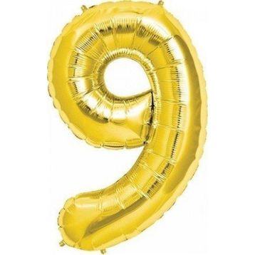 Pazarız Parti 9 Rakamı Gold Folyo 102 cm Balon