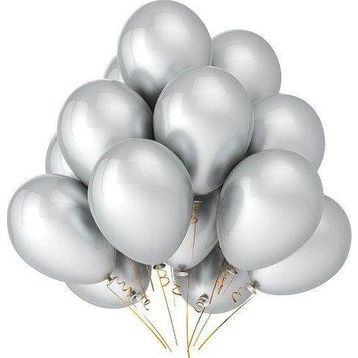 Pazarız Parti Metalik Gümüş 20'li Balon