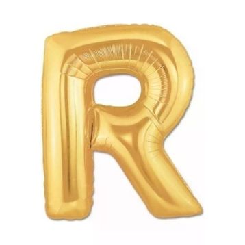 Pazarız Parti R Gold 102 cm Harf Folyo Balon