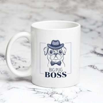 Pazarız Pug Boss Kupa Bardağı