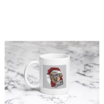 Pazarız Pug Cristmas Kupa Bardağı