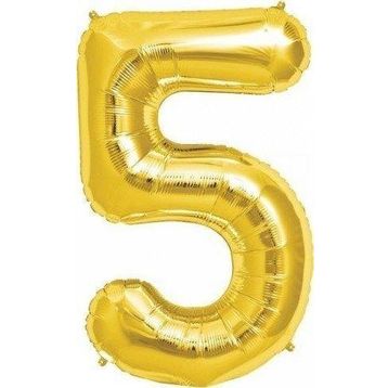 Pazarız Rakam Folyo 5 Rakamı Büyük Boy Altın Sarısı dore 100 cm Balon