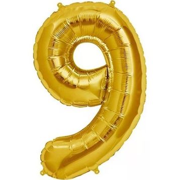 Pazarız Rakam Folyo Orta Boy 75 cm Gold 9 Balon