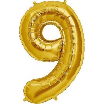 Pazarız Rakam Folyo Orta Boy 75 cm Gold 9 Balon