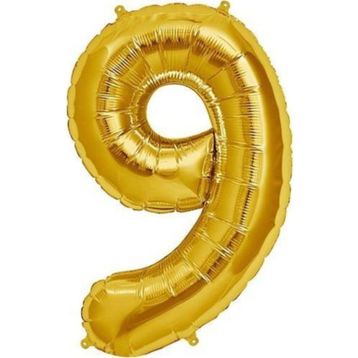 Pazarız Rakam Folyo Orta Boy 75 cm Gold 9 Balon