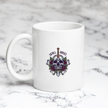 Pazarız Skull Roses Kupa Bardağı