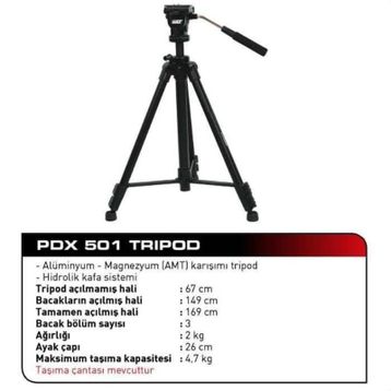 PDX 501 Profesyonel Video Tripod