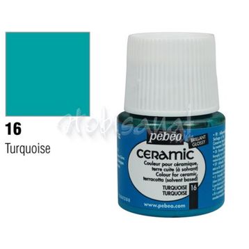Pebeo 16 Turquoise 45 ml Seramik Boyası