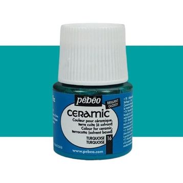 Pebeo 16 Turquoise 45 ml Seramik Boyası