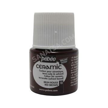 Pebeo 18 Red Brown 45 ml Seramik Boyası