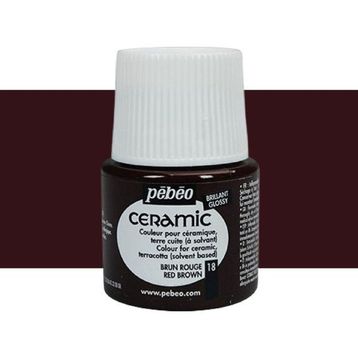 Pebeo 18 Red Brown 45 ml Seramik Boyası