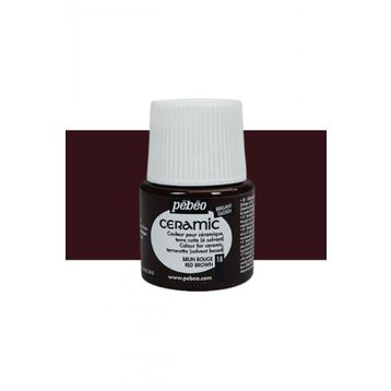 Pebeo 18 Red Brown 45 ml Seramik Boyası