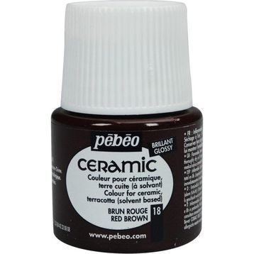 Pebeo 18 Red Brown 45 ml Seramik Boyası