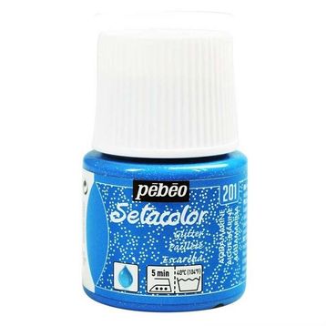 Pebeo 5576835 45 ml N:201 Aquamarine Setacolor Glitter Kumaş Boyası