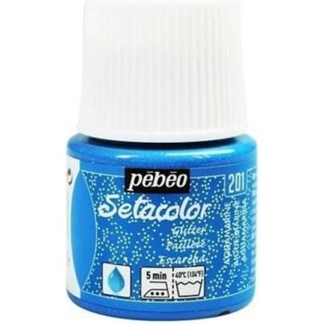 Pebeo 5576835 45 ml N:201 Aquamarine Setacolor Glitter Kumaş Boyası