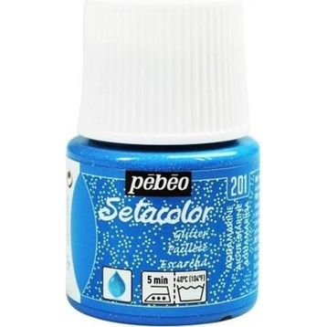 Pebeo 5576835 45 ml N:201 Aquamarine Setacolor Glitter Kumaş Boyası