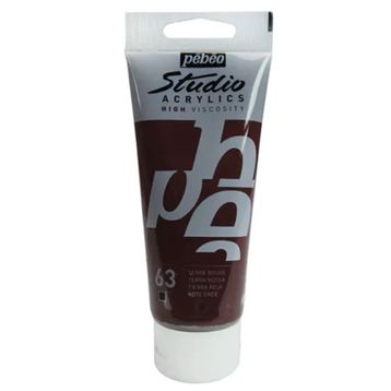 Pebeo 831-63 Terra Rossa 100 ML Studio Akrilik Boya