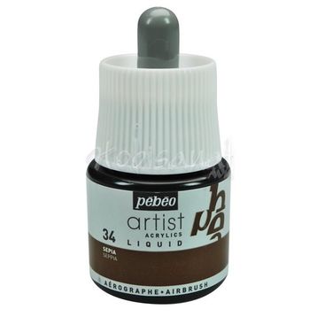 Pebeo Artist Acrylics Liquid 45 ml 34 Sepia Airbrush Mürekkebi