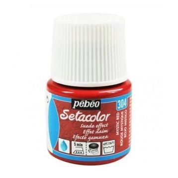 Pebeo N:304 Mystic Red Setacolor Suede Effect 45 ml Kumaş Boyası