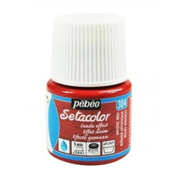Pebeo N:304 Mystic Red Setacolor Suede Effect 45 ml Kumaş Boyası