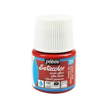 Pebeo N:304 Mystic Red Setacolor Suede Effect 45 ml Kumaş Boyası