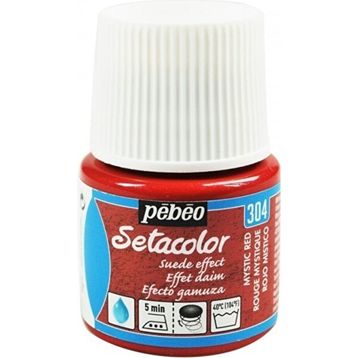 Pebeo N:304 Mystic Red Setacolor Suede Effect 45 ml Kumaş Boyası