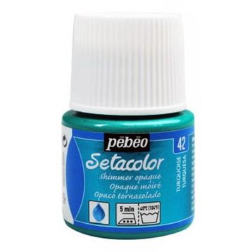 Pebeo Setacolor Metalik 42 Shimmer Turquoise Opak Kumaş Boyası