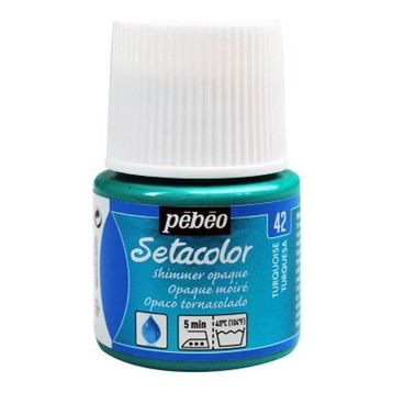 Pebeo Setacolor Metalik 42 Shimmer Turquoise Opak Kumaş Boyası