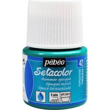 Pebeo Setacolor Metalik 42 Shimmer Turquoise Opak Kumaş Boyası