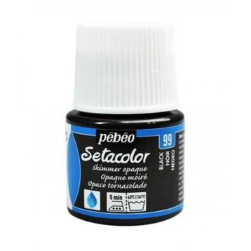 Pebeo Setacolor Metalik 99 Shimmer Black Opak Kumaş Boyası
