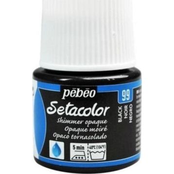 Pebeo Setacolor Metalik 99 Shimmer Black Opak Kumaş Boyası