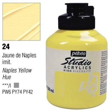 Pebeo Studio No:24 Naples Yellow 500ml Akrilik Boya