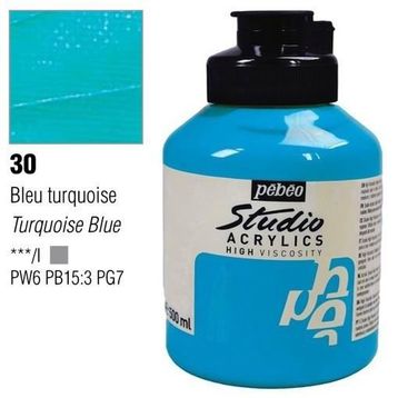 Pebeo Studio No:30 Turquoise Blue 500ml Akrilik Boya
