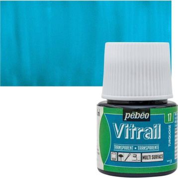 Pebeo Transparan 45 ml N:17 Turquoise Blue Cam Boyası