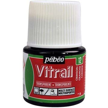Pebeo Vitrail Crimson 12 45 ML Cam Boyası