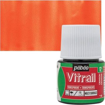 Pebeo Vitrail Crimson 12 45 ML Cam Boyası