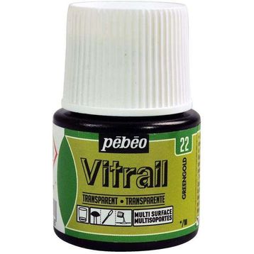 Pebeo Vitrail Greengold 22 45 ml Transparan Cam Boyası