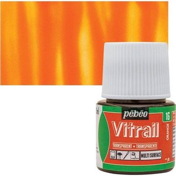 Pebeo Vitrail Orange 16 45 ml Transparan Cam Boyası